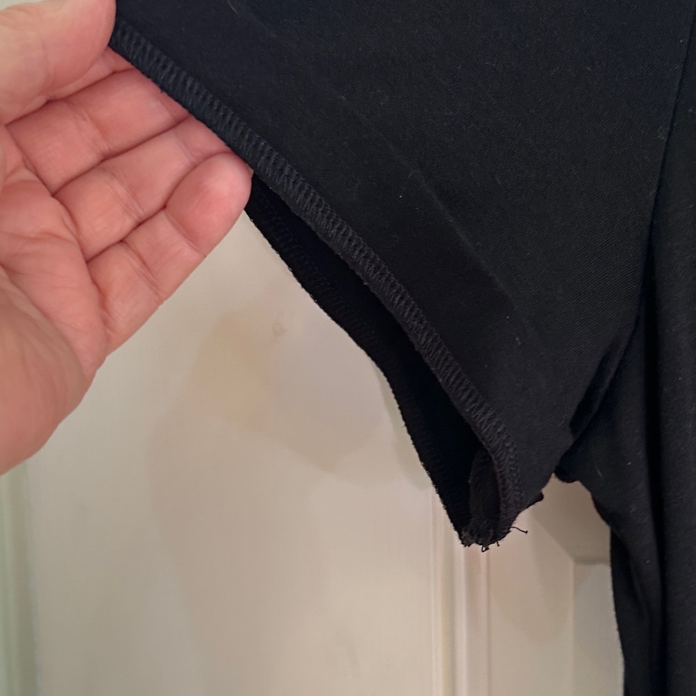 Women's Black Maxi Dress with Side Twist Detail - Picture 3 of 5